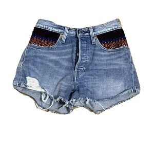 Levi's 501 Selvedge LMC Patched
Denim Jean Cut Off Shorts
Button Fly Sz27 $158